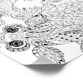 Poster Doodle chinois de poisson 2 (Coin)