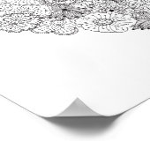 Poster Doodle de coeur floral 2 (Coin)