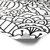 Poster Doodle de conception de fleurs 2 (Coin)