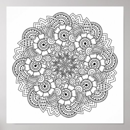 Poster Doodle de conception ronde 2 (Devant)