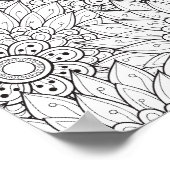 Poster Doodle de jardin floral 2 (Coin)