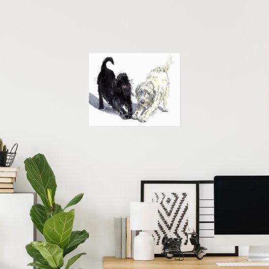 Poster Doodle de Labradoodle (Bureau à domicile)