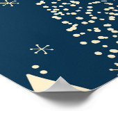 Poster Doodle de Noël, motif d'hiver sans soudure. (Coin)