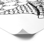 Poster Doodle de théière 2 (Coin)