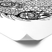 Poster Doodle Echidna tiré à la main 2 (Coin)