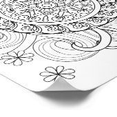 Poster Doodle Flowers Et Mandalas 2 (Coin)