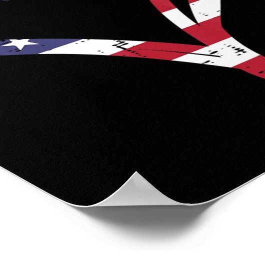 Poster Doodle Heart US American Flag Memorial Day 4th Of (Coin)