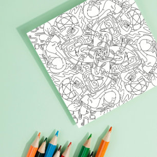 Poster Doodle heureux : coloriage autour du monde