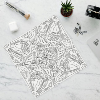 Poster Doodle heureux : Page de coloriage de jour ensolei