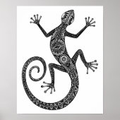Poster Doodle Lizard Ou Salamandre 2 (Devant)