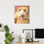 Poster Doodle love dog (Bureau à domicile)