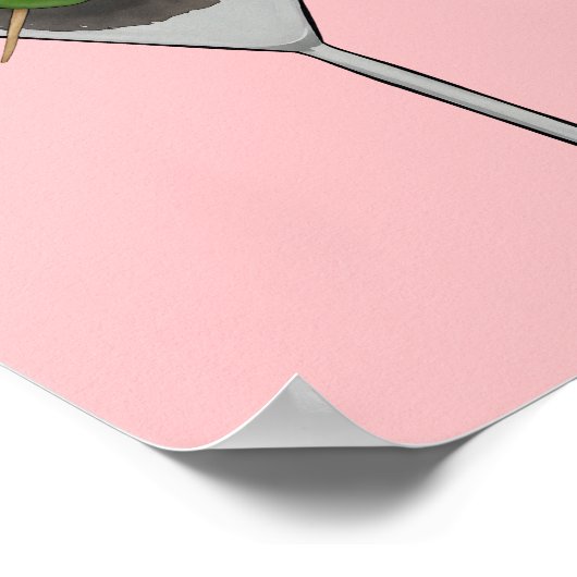 Poster Doodle Martini Chien maman Aquarelle (Coin)