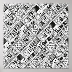 Poster Doodle Motif indien 2