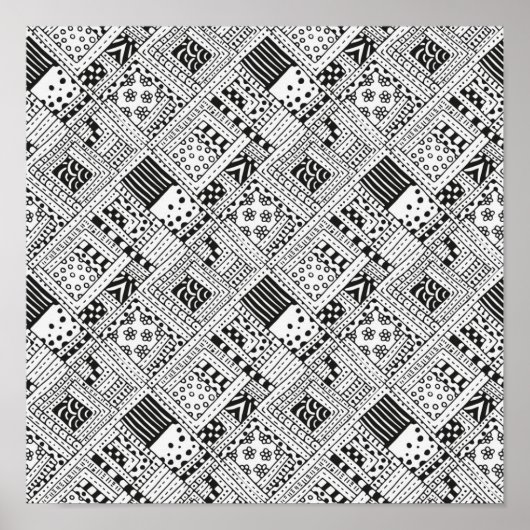 Poster Doodle Motif indien 2 (Devant)