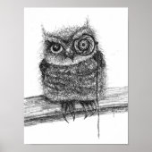 Poster Doodle Owl (Devant)