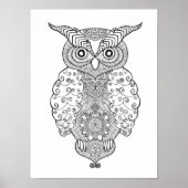 Poster Doodle Owl 2 (Devant)
