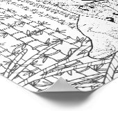 Poster Doodle Panda Bambou 2 (Coin)