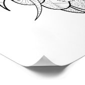 Poster Doodle Portrait de Chouette 2 (Coin)