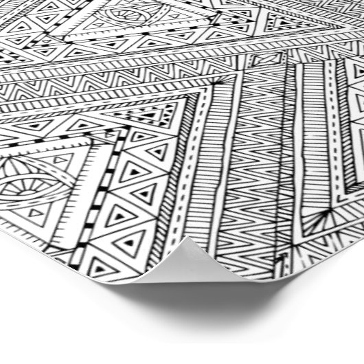 Poster Doodle tribal 2 (Coin)