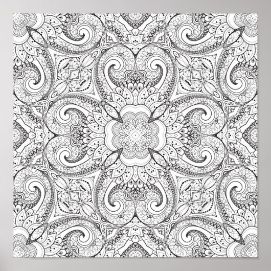 Poster Doodle tribal 3 (Devant)