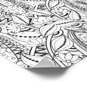 Poster Doodle tribal Abstrait 2 (Coin)