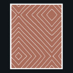 Poster Doodles géométriques Rouille d'argile<br><div class="desc">Doodles géométriques Rouille d'argile</div>
