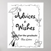 Poster Doodles style Main Draduation Conseils & Souhait (Devant)