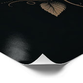 Poster doodskop Moth (gloss) Perfect Poster (Hoek)