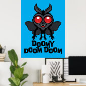 Poster Doomy Doom Doom Mothman Cryptide Mignon (Bureau à domicile)