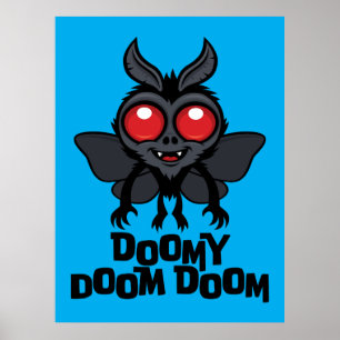 Poster Doomy Doom Doom Mothman Cryptide Mignon
