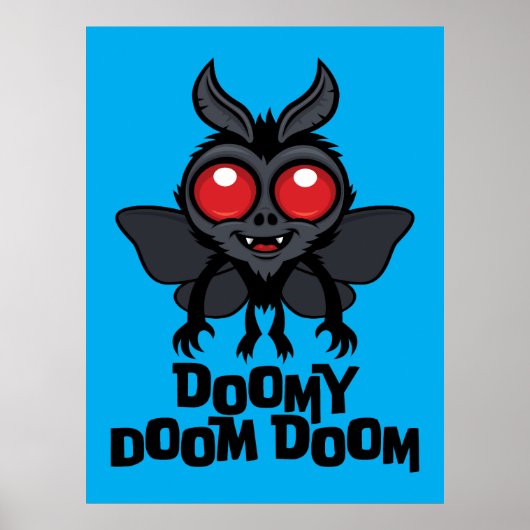 Poster Doomy Doom Doom Mothman Cryptide Mignon (Devant)