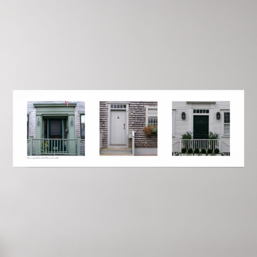 Poster Doors of Nantucket, Massachusetts Triptych (Devant)