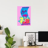 Poster Dope bat les pieds heureux (Bureau à domicile)