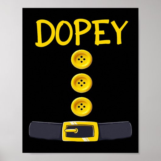 Poster Dopey Nwarf Halloween Costume Couleur Correspondan (Devant)
