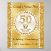 Poster d'or, 50e anniversaire de Mariage (Devant)
