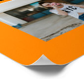 Poster d'Orange & Black 6 Photo Graduation (Coin)