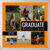 Poster d'Orange & Black 6 Photo Graduation (Devant)