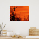 Poster d'Orange Red Early Sunrise au Kansas (Cuisine)