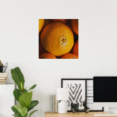 Poster d'oranges / Poster de cuisine en bois (Bureau à domicile)