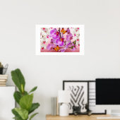 Poster d'orchidées et de papillons (Bureau à domicile)