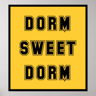 Poster Dorm Sweet Dorm Black