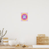 Poster Dorm Sweet Dorm Fuchsia & Aqua Gradient Aura (Cuisine)