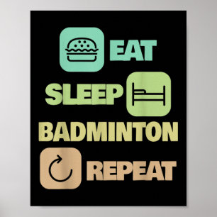 Poster Dormir - Répétition de badminton - Joueur de badmi