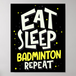 Poster Dormir - Répétition de badminton - Joueur de badmi
