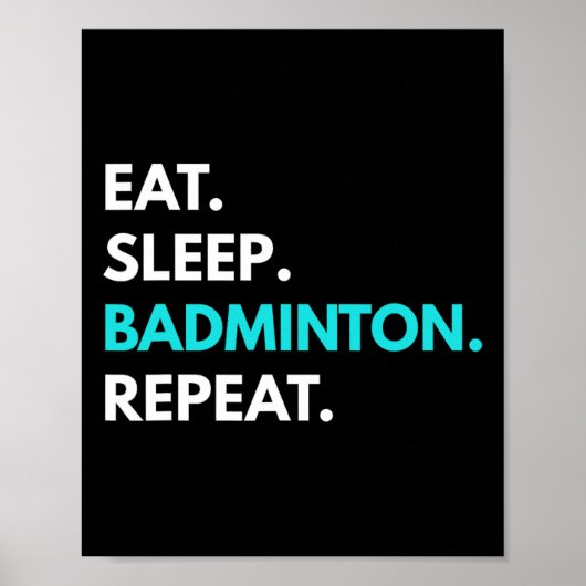Poster Dormir - Répétition de badminton - Tee - shirts de (Devant)