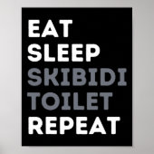 Poster Dormir Skibidi Toilet Répéter Funny Skibidi Toil (Devant)