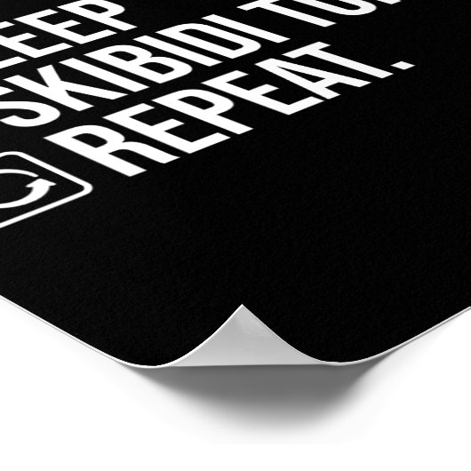 Poster Dormir Skibidi Toilet Répéter Funny Skibidi Toil (Coin)