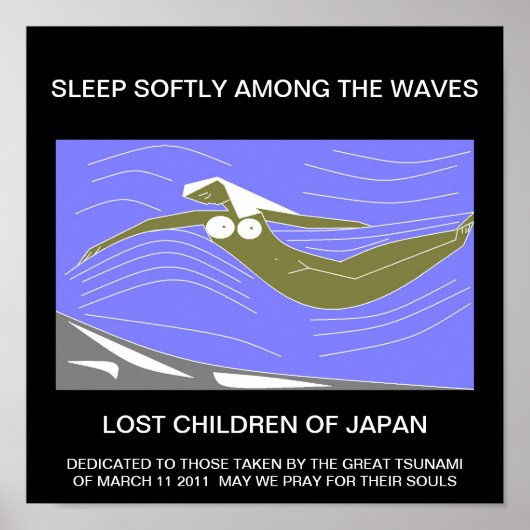 POSTER DORMIR SOIGNEUSEMENT PARMI LES VAGUES... (Devant)