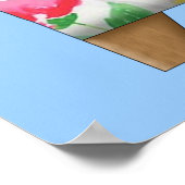 Poster Dormir sur une chaise à fleurs (Coin)