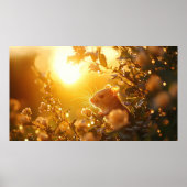 Poster Dormouse à Surrey Hedge Sunrise (Devant)